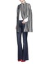 Figure View - Click To Enlarge - ALEXANDER MCQUEEN - Textured knit cape