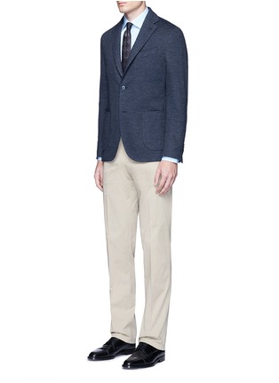 Figure View - Click To Enlarge - CANALI - Regular fit stretch cotton chinos