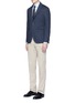 Figure View - Click To Enlarge - CANALI - Regular fit stretch cotton chinos