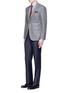 Figure View - Click To Enlarge - CANALI - Double faced cotton flannel shirt