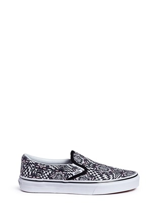 Main View - Click To Enlarge - VANS - 'Checker Kaleidoscope Classic' canvas skate slip-ons