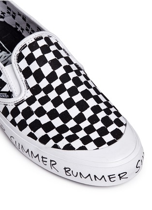Detail View - Click To Enlarge - VANS - x Summer Bummer checkerboard print skate slip-ons