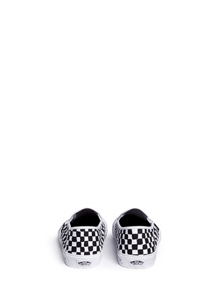Back View - Click To Enlarge - VANS - x Summer Bummer checkerboard print skate slip-ons