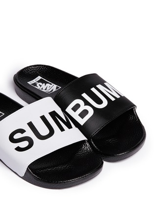 Detail View - Click To Enlarge - VANS - x SUMMER BUMMER 'Sum Bum' faux leather slide sandals