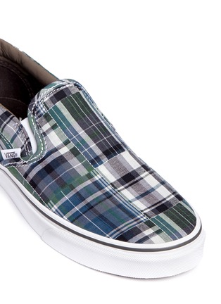 Detail View - Click To Enlarge - VANS - 'Classic' plaid patchwork skate slip-ons