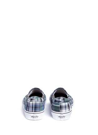 Back View - Click To Enlarge - VANS - 'Classic' plaid patchwork skate slip-ons