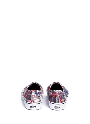 Back View - Click To Enlarge - VANS - 'Authentic' plaid patchwork sneakers