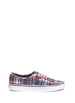 Main View - Click To Enlarge - VANS - 'Authentic' plaid patchwork sneakers