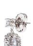 Detail View - Click To Enlarge - CZ BY KENNETH JAY LANE - Halo cushion cut cubic zirconia drop earrings
