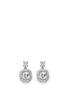Main View - Click To Enlarge - CZ BY KENNETH JAY LANE - Halo cushion cut cubic zirconia drop earrings