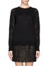 Main View - Click To Enlarge - EQUIPMENT - 'Sloane Crew' mesh open knit sleeve sweater