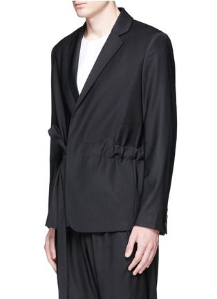 Front View - Click To Enlarge - FFIXXED STUDIOS - 'Wutong' sash belt blazer