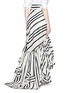 Back View - Click To Enlarge - 73052 - 'Duncan' stripe cotton-silk wrap maxi skirt