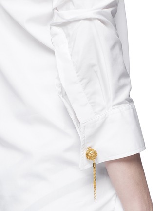 Detail View - Click To Enlarge - 73052 - 'Voltaire' chain cufflink one-shoulder shirt