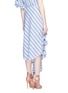 Back View - Click To Enlarge - 73052 - 'Emma' stripe floral appliqué skirt