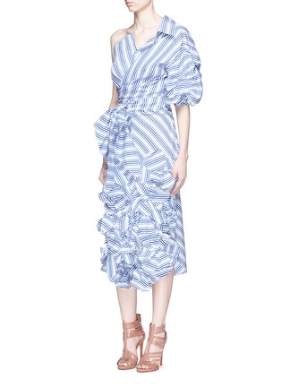 Figure View - Click To Enlarge - 73052 - 'Emma' stripe floral appliqué skirt