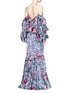 Back View - Click To Enlarge - 73052 - 'A Hundred Years of Solitude' floral print off-shoulder gown