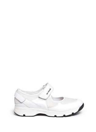 Main View - Click To Enlarge - MONCLER - 'Claudine' strap mesh leather sneakers