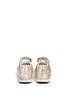 Back View - Click To Enlarge - MONCLER - 'Claudine' textile strap metallic leather sneakers
