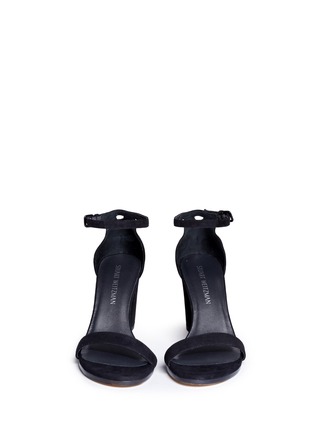 Front View - Click To Enlarge - STUART WEITZMAN - Nearly Nude' block heel leather sandals