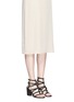 Figure View - Click To Enlarge - STUART WEITZMAN - 'Pass The Buck' caged suede buckle sandals
