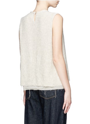 Back View - Click To Enlarge - SIMON MILLER - 'Attoyac' double layer raw hem muscle top