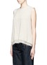 Front View - Click To Enlarge - SIMON MILLER - 'Attoyac' double layer raw hem muscle top
