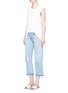 Figure View - Click To Enlarge - SIMON MILLER - 'Yerma' frayed cuff ripped light wash jeans