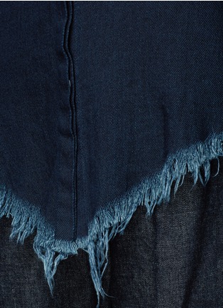 Detail View - Click To Enlarge - SIMON MILLER - 'Yava' dark indigo frayed denim shirt