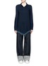 Main View - Click To Enlarge - SIMON MILLER - 'Yava' dark indigo frayed denim shirt