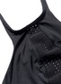 Detail View - Click To Enlarge - VITAMIN A - 'Rayna' crisscross back perforated one-piece swimsuit