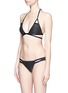 Figure View - Click To Enlarge - VITAMIN A - 'Serra' stripe cutout keyhole wrap bikini top