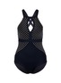 Main View - Click To Enlarge - VITAMIN A - 'Adeline' crisscross back keyhole stripe one-piece swimsuit