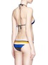 Back View - Click To Enlarge - VITAMIN A - 'Natalie' mitre stripe halter bikini top