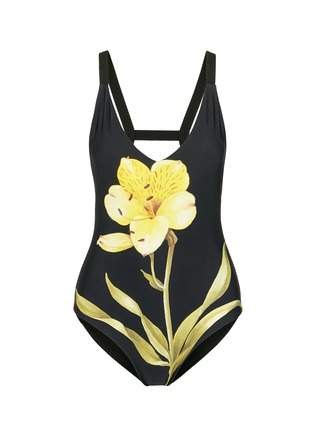 Main View - Click To Enlarge - CHICTOPIA - Lily floral print one-piece swimsuit