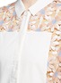 Detail View - Click To Enlarge - CHICTOPIA - Poplin trim floral lace appliqué shirt