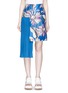 Main View - Click To Enlarge - CHICTOPIA - Asymmetric accordion pleat floral print skirt