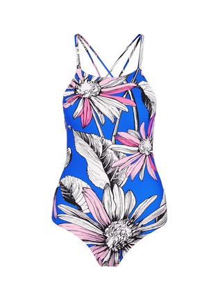 Main View - Click To Enlarge - CHICTOPIA - Crisscross back floral print one-piece swimsuit