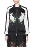 Main View - Click To Enlarge - HELEN LEE - French bulldog appliqué silk bomber jacket