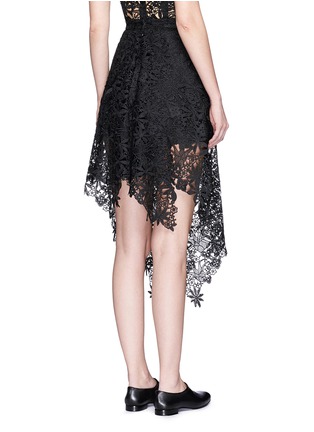 Back View - Click To Enlarge - HELEN LEE - Asymmetric hem guipure lace skirt