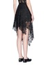 Back View - Click To Enlarge - HELEN LEE - Asymmetric hem guipure lace skirt