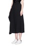 Front View - Click To Enlarge - HELEN LEE - Asymmetric drape sateen midi skirt