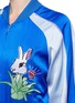 Detail View - Click To Enlarge - HELEN LEE - Rabbit embroidery appliqué silk bomber jacket