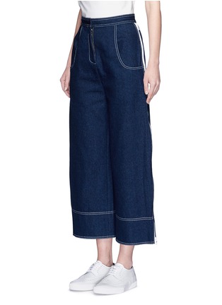 Front View - Click To Enlarge - SHUSHU/TONG - Cropped wide leg jeans