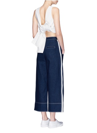 Figure View - Click To Enlarge - SHUSHU/TONG - Cropped wide leg jeans