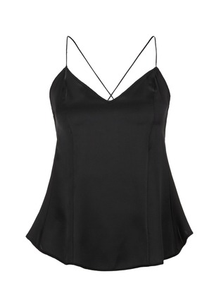 Main View - Click To Enlarge - KIKI DE MONTPARNASSE - 'Amour' open back crossover silk camisole