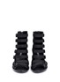 Front View - Click To Enlarge - ANN DEMEULEMEESTER - Buckle leather wedge sandal boots