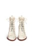 Front View - Click To Enlarge - ANN DEMEULEMEESTER - 'Anthem' leather lace-up sandal boots