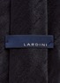 Detail View - Click To Enlarge - LARDINI - Stripe weave shantung silk tie