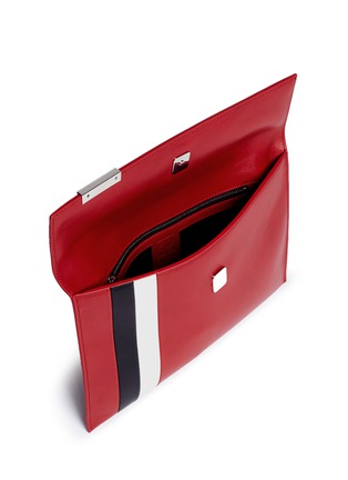 Detail View - Click To Enlarge - TOMASINI - 'ETT002' stripe leather flat clutch